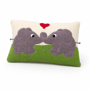 Kuschelkissen „Verliebte Elefanten“--werky