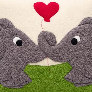 Kuschelkissen „Verliebte Elefanten“--werky