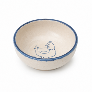Kinderschale aus Keramik mit "Huhn" Motiv, handgemacht-Pommerscher Diakonieverein-werky
