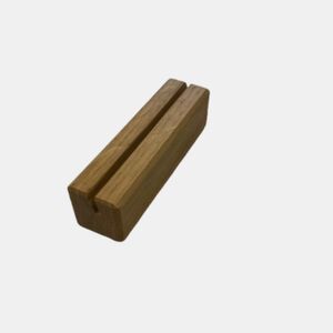 Kartenhalter aus Eiche handgefertigt – Minimalistischer Holzaufsteller für Visitenkarten, Tischnummern & Speisekarten--werky