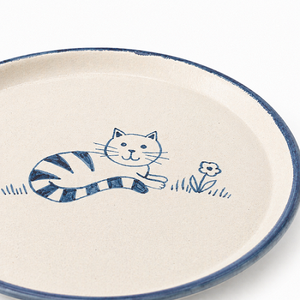 Kinderteller „Katze“ - handbemalt, Ø 20 cm--werky
