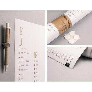 Wandkalender 2027 – großer Jahresplaner aus Recyclingpapier--werky