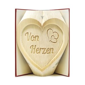 Buchfaltkunst 3D Buchkunst "Von Herzen"-Greifenwerkstatt-werky