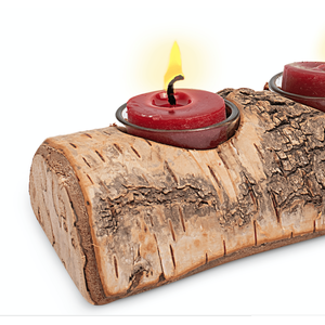 Adventskranz - Teelichtstämmchen mit vier Teelichtern aus Bienenwachs-Goldbach Werkstatt-werky