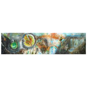 Acryl-Malerei auf Leinwand "Der Weltenwanderer", Galaxie, Unikat, 41 x 170 cm-Greifenwerkstatt-werky